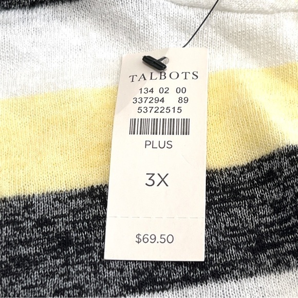 NWT T by Talbots Women’s Striped Lightweight Top Size 3X - Picture 10 of 11